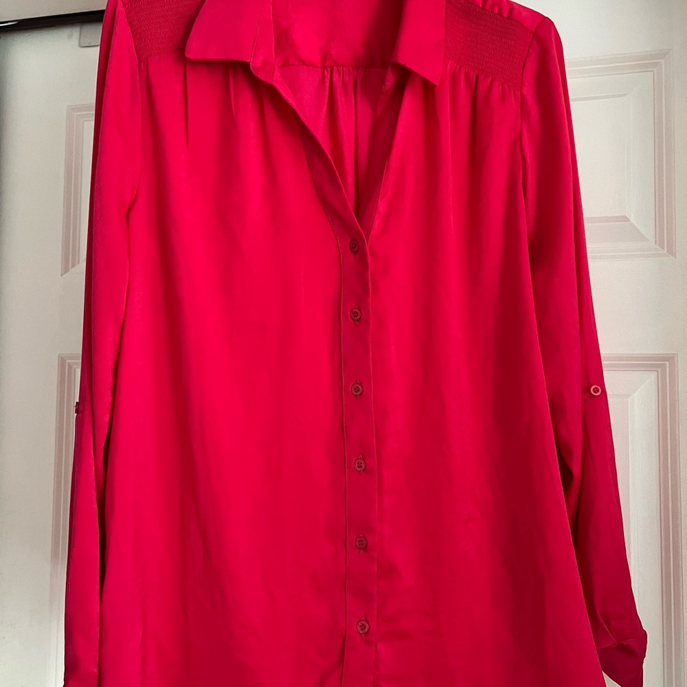Hot pink blouse